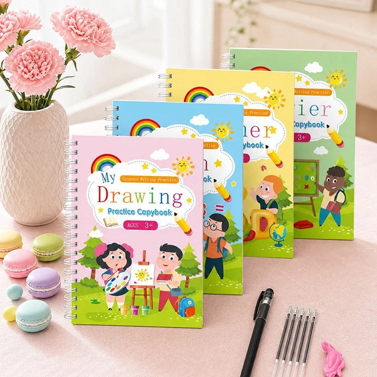 Magic Grooved Writing Practice Book 4-Book Set